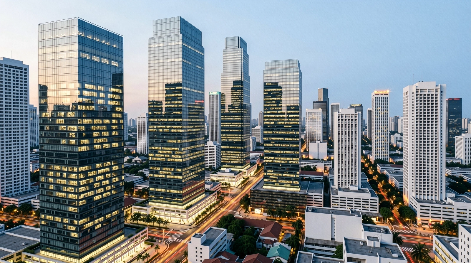 Bangkok financial district architecture